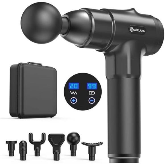 Portable Massage Gun for Back Neck Muscle 20 Variable Speeds Digital Display - Picture 7 of 7